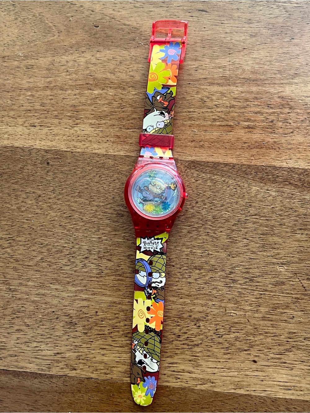 VTG 90s Rugrats Movie Angelica Pickles liquid glitter Nickelodeon watch